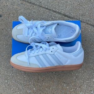 Women’s Adidas samba white halo blue